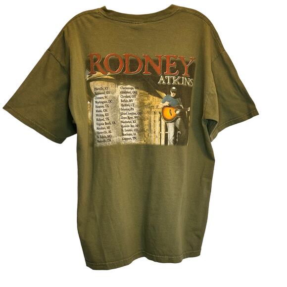 Rodney Atkins Men's Country Music Tour T- Shirt Green Size Large - Picture 3 of 7